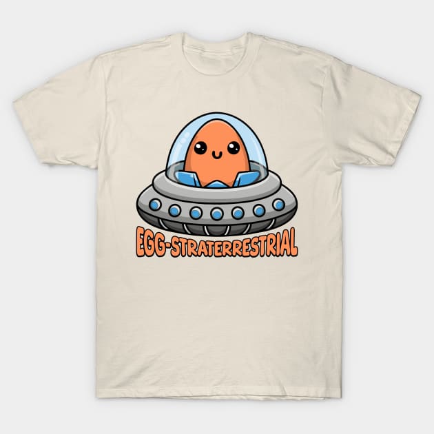 Eggstraterrestrial! Cute Alien Egg Cartoon T-Shirt by Cute And Punny